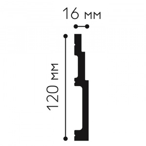 Mallers light MS180 плинтус (120х16х2000 мм) 